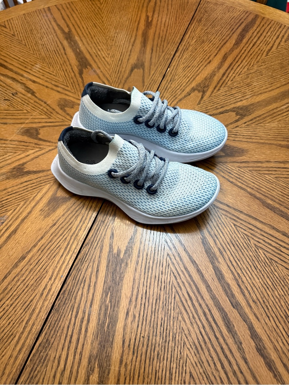 allbirds Women's Knit Runners - Light Blue with Navy Accents